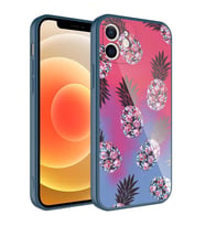 Uyumlu Model Apple iPhone 12 Kılıf Kamera Korumalı Desenli Sert Silikon Kapak