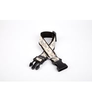 Doggie Köpek ve Pati Desenli Dokuma Köpek Boyun Tasması 3 cm x 36-60 cm Siyah