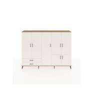 Arges Dolap 12 Raflı 2 Çekmeceli 7 Kapaklı 220x30x163 Çam-Aytaşı