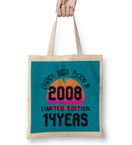 2008 birthday Gift - Made, Born in 2008 Gift - 14 Year Old Birthday Gift Vintage Style Bez Çanta Uzun Saplı
