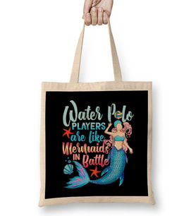 Water Polo Players Are Like Mermaids In Battle Bez Çanta Uzun Saplı