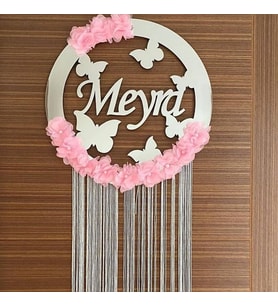 Kişiye Özel Yeni Doğan Kapı Süsü