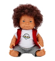 Dollz n More Curly Bebek 35 Cm Kurukafa Tişörtlü