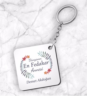 Anneler Günü Tasarımlı Anahtarlık