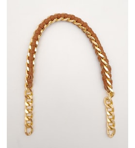 Angel Çanta Aksesuar 40 cm Derili Zincir Taba Renk Light Gold Metalli