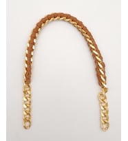 Angel Çanta Aksesuar 40 cm Derili Zincir Taba Renk Light Gold Metalli