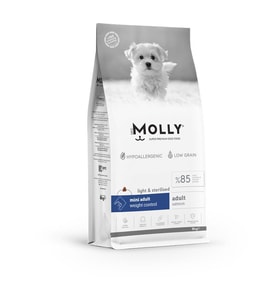 Molly Mini Irk Kısırlaştırılmış Köpek Maması Somonlu 8 Kg (Beyaz)