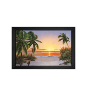 Manzara Temalı Kanvas Tablo 50 x 70 cm Siyah Çerçeve