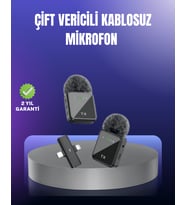 Vlog Podcast ve Röportajlar İçin Kablosuz Çift Yaka Mikrofon
