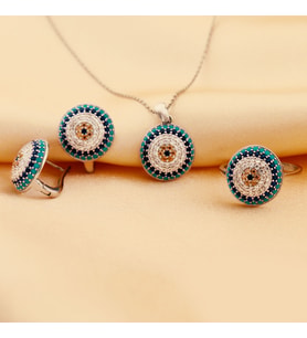 925 Ayar Gümüş Nazar Set