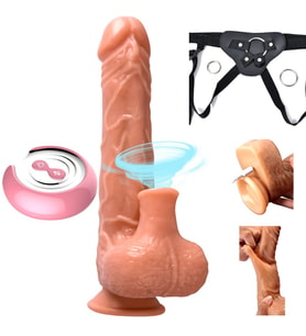 Louis Hareketli&Emişli 7 Farklı Titreşimli Kumandalı Ultra Yumuşak Kemerli Penis