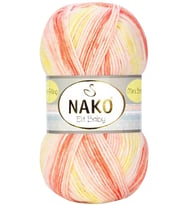 Elit Baby Mini Batik Bebe El Örgü İpi Turuncu Sarı 32430