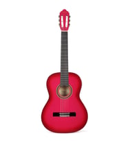 Valencia VC104TPKS Klasik Gitar 4/4 (Pembe Sunburst)  Sap Çelikli - Parlak Cila - Yetişkin Boy