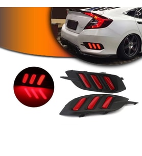 Honda Civic Fc5 Arka Sis Lambası Ledli 3 Çizgili Kırmızı