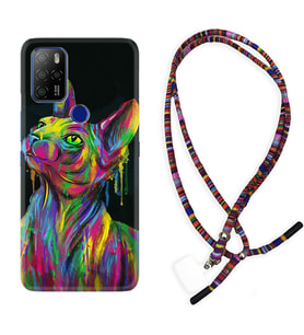 Omix X300 X500 X400 X600 X700 Kılıf Boyun Asklı Rasta Silikon Color Cat 1754