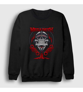 Presmono Unisex Siyah Bolt Megadeth Sweatshirt 65333tt