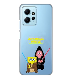 Redmi Note 12 4G Uyumlu Sunger Bob Star Wars Desenli Şeffaf Telefon Kılıfı