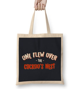 Must Read Book Covers One Flew Over The Cuckoos Nest Text Bez Çanta Uzun Saplı