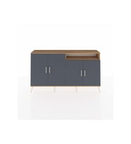 Arges Konsol 6 Raflı 4 Kapaklı 176x30x99 Çam-Antrasit/Çam