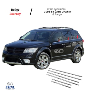 Dodge Journey Krom Cam Çıtası 6 prç. 2008 Üzeri P. Çelik