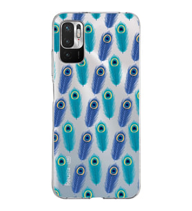 PrintiFy Xiaomi Redmi Note 10 5G ile Uyumlu 1mm Slim Fit Nazar Boncuğu 4 Baskılı Şeffaf  Kılıf