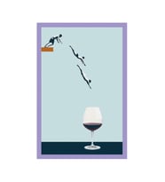 Your Friends in a Glass – Arkadaşa Özel Komik Hediye Not Kartı & Kartpostal  10x15 cm (Beyaz - Mavi - Kahve - Yeşil)