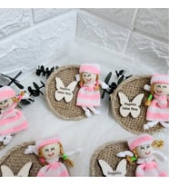 30 Adet Kız Bebek Magnet Hasır Tabla Magnet ve Bebekli-