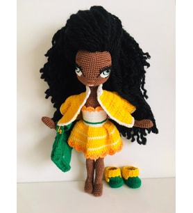 Çikola Kız Amigurumi Organik Oyuncak