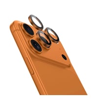 iPhone 17 Pro / 17 Pro Max Uyumlu Gerçek Safir Cam Lens Koruyucu Görüntü Kalitesini Bozmayan Kristal Netlik (Turuncu)