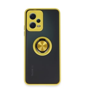 Xiaomi Redmi Note 12 5g Kılıf Montreal Yüzüklü Silikon Kapak - Sarı