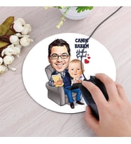 Kişiye Özel İlgili Baba Karikatürlü Mousepad
