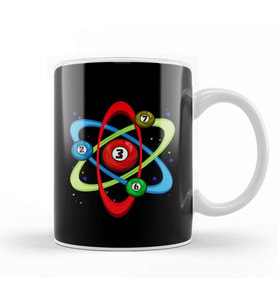Awesome Billiards Ball Atom Science Pool Player Kupa Bardak Porselen