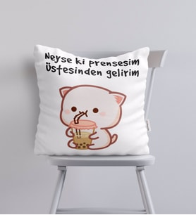 BK Gift Neyse Ki Prensesim Tasarımlı Yastık - Model 1