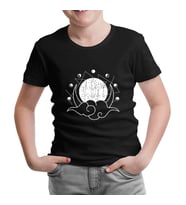 Moon Phases Behind a Cloud Siyah Çocuk Tshirt