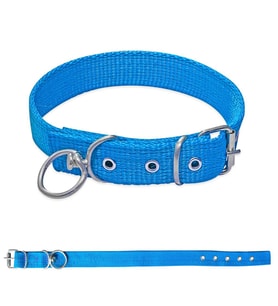 Savex Dokuma Köpek Boyun Tasması Mavi 4*70 cm