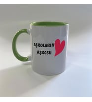 Aşkoların Aşkosu Baskılı Yeşil Mega Sevgililer Günü Kupası