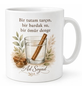 Suya Tarçın Çubuğu Atanlara Kan Şekeri Dengeleyici Fit Kupa Bardak Hediye