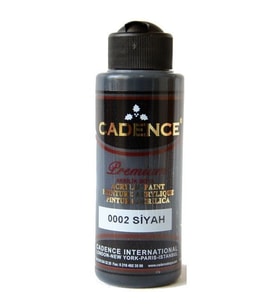 Cadence Premium Akrilik Boya 120 ml. 0002 Siyah 