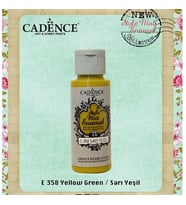 Cadence Style Matt Enamel Cam & Porselen Boyası 59 ml. E-358 Sarı Yeşil 