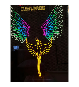 Anka Kuşu Figürlü Neon Pleksi Tabela