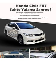 Honda Civic FB7 Parlak Siyah Yalancı Çakma Sahte Sunroof