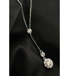 Sky Diamond taşlı 925 ayar gümüş lüks kolye