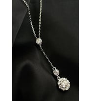 Sky Diamond taşlı 925 ayar gümüş lüks kolye