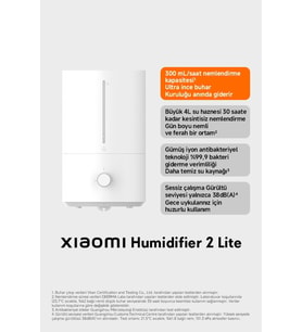 Sessiz Hava Nemlendirici 4L, 300mL/h Buhar Çıkışı, Hafif ve Güvenilir