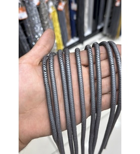 Hematit Taşı Dalgalı Rondela Kesim Mat Gri 6x2mm Doğal Taş Dizi
