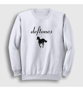 Presmono Unisex Beyaz Horse Deftones Sweatshirt 380939tt (Beyaz)