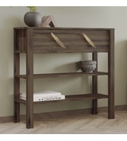 İnarch Dizayn Henric 90 cm Tek Kapaklı Modern Dresuar – Raflı Konsol & Antre Dolabı (Ceviz)