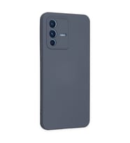 Vivo V23 5g Kılıf Nano İçi Kadife Silikon - Gri