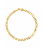 925 Ayar Gümüş 22 Ayar Gold Kaplama 4 mm Gurmet Erkek Bileklik (ÖZEL KUTULU)