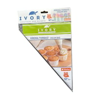 IVORY Tek Kullanımlık Şeffaf Naylon Krema Sıkma Torbası - 30 Cm. - 50 Adetlik 1 Paket